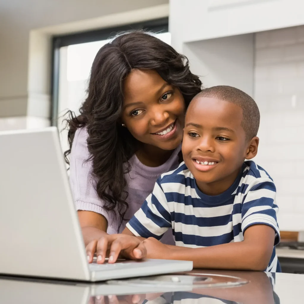 Child receiving home therapy
